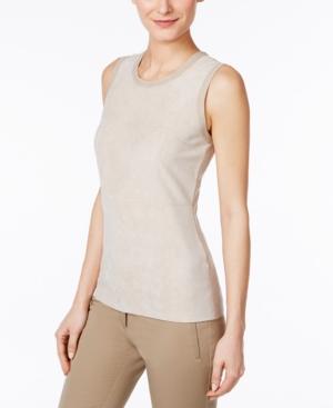 Calvin Klein Faux-suede Sweater Shell