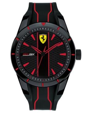 Ferrari Men's Red Rev Black Silicone Strap Watch 38mm & 44mm Gift Set