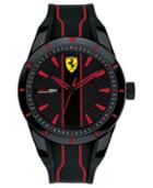 Ferrari Men's Red Rev Black Silicone Strap Watch 38mm & 44mm Gift Set