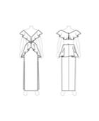 Customize: Dual Side Slits - Fame And Partners Ruffled V-neck Side-slit Dress