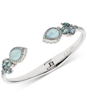 Jenny Packham Silver-tone Pave & Stone Cuff Bracelet