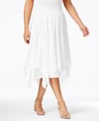 Style & Co Cotton Handkerchief-hem Skirt, Only At Macy's