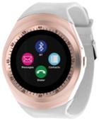 Itouch Unisex Curve White Silicone Strap Touchscreen Smart Watch 44mm, Created For Macy's