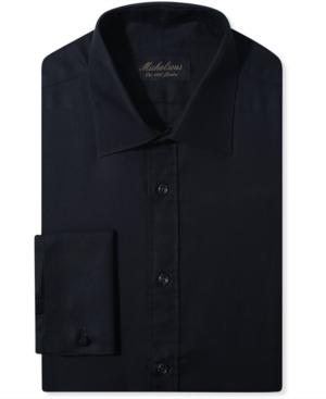 Michelsons Slim-fit Chevron Texture French Cuff Tuxedo Shirt