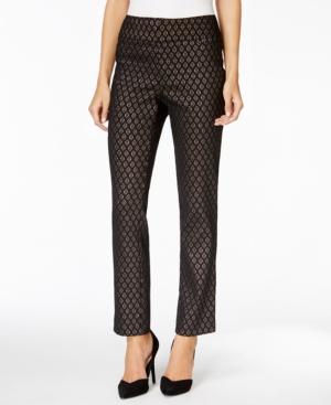 Charter Club Metallic Jacquard Ankle Pants, Only At Macy's