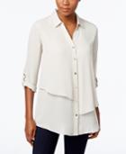 Jm Collection Petite Tiered Blouse, Only At Macy's