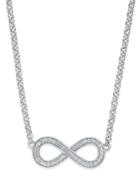 Thomas Sabo Cubic Zirconia Infinity Pendant Necklace In Sterling Silver