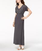 Style & Co Embroidered Maxi Dress, Created For Macy's