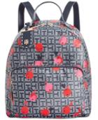 Tommy Hilfiger Julia Cherry Coated-jacquard Small Dome Backpack