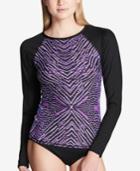 Calvin Klein Artemis Printed Rash Guard Women's Swimsuit