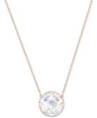 Swarovski Globe Rose Gold-tone Crystal Pendant Necklace