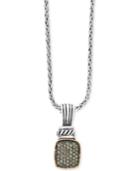 Balissima By Effy Diamond Pave Cluster Pendant Necklace (1/3 Ct. T.w.) In Sterling Silver & 18k Gold