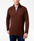 Geoffrey Beene Men's Quarter Zip Drop Needle Sweater