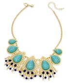 Thalia Sodi Gold-tone Blue Stone Peacock Statement Necklace, Only At Macy's