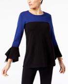 Alfani Colorblocked Bell-sleeve Sweater, Created For Macy's