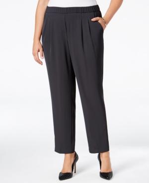 Calvin Klein Plus Size Soft Straight-leg Pull-on Pants