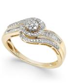 Diamond Swirl Ring (1/4 Ct. T.w.) In 10k White Or Yellow Gold