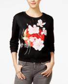 Guess Lara Embroidered Mesh-contrast Sweater