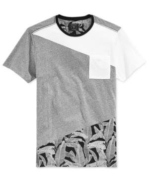 Guess Men's Stream Colorblocked Botanical-print T-shirt