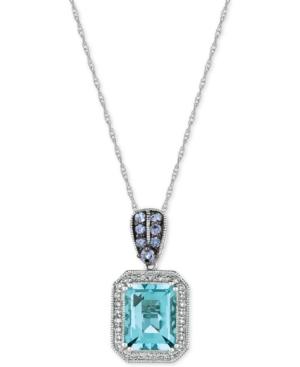Le Vian Multi-gemstone (2-1/10 Ct. T.w.) & Diamond (1/8 Ct. T.w.) Pendant Necklace In 14k Rose Gold