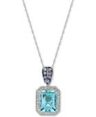Le Vian Multi-gemstone (2-1/10 Ct. T.w.) & Diamond (1/8 Ct. T.w.) Pendant Necklace In 14k Rose Gold