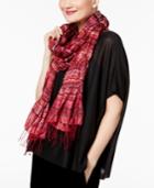 Eileen Fisher Silk Blend Printed Tassel-trim Scarf