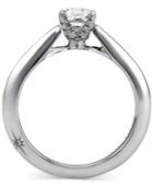 Classic By Marchesa Certified Diamond Solitaire Engagement Ring In 18k White Gold (1/2 Ct. T.w.)