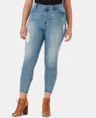 Jessica Simpson Juniors' Ripped Curvy Plus Size Skinny Jeans