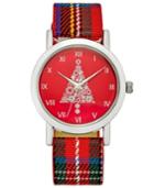 Women's Plaid Strap Watch 28mm, Only At Macy's