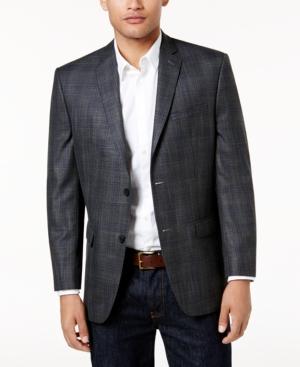 Marc New York By Andrew Marc Men's Slim-fit Gray Plaid Sport Coat