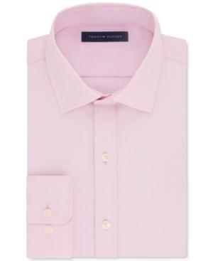 Tommy Hilfiger Men's Athletic Fit Performance Flex Non-iron Fineline Stripe Dress Shirt