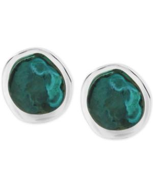 Robert Lee Morris Soho Silver-tone Patina Sculptural Stud Earrings