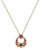 Kate Spade New York 12k Gold-plated Crystal Flower Pendant Necklace