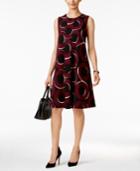 Alfani Petite Printed Pleated Swing Dress, Only At Macy's