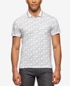 Calvin Klein Men's Patterned Fancy Liquid Cotton Polo Shirt