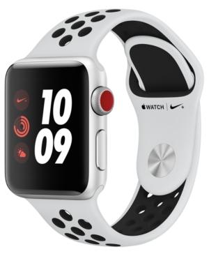 Apple Watch Nike+ (gps + Cellular), 38mm Silver Aluminum Case With Pure Platinum/black Nike Sport Band