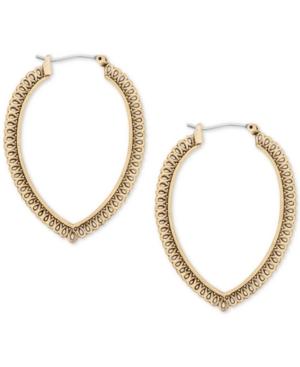 Lucky Brand Gold-tone Openwork Hoop Earrings