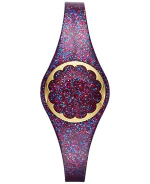 Kate Spade New York Women's Multicolored Glitter Polyurethane Strap Scalloped Activity Tracker 26mm Ksa31204