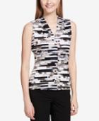 Calvin Klein Printed V-neck Shell