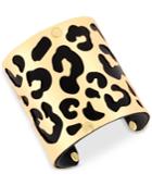 Guess Two-tone Animal-look Wide Cuff Bracelet