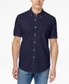 Club Room Big And Tall Men's Newton Button-down Short-sleeve Shirt, Only At Macy's