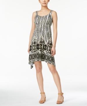 Style & Co. Handkerchief-hem Braided-strap Dress, Only At Macy's