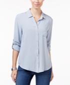 Confess Juniors' Catalina Roll-tab Shirt