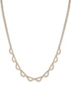 Dkny Gold-tone D-front Collar Necklace, 16 + 3 Extender. Created For Macy's