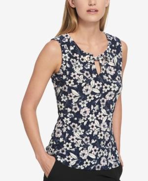 Tommy Hilfiger Printed Grommet-keyhole Top