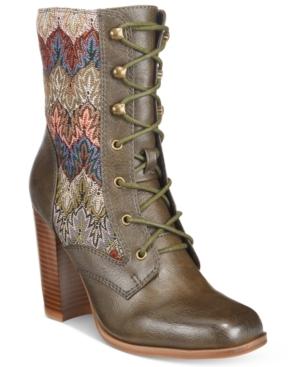 Dolce By Mojo Moxy Firebird Lace-up Booties Women's Shoes
