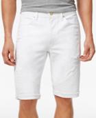 Sean John Men's Straight-fit Stretch Cutoff Denim Moto 12.5 Shorts