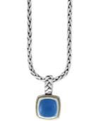 Serenity By Effy Chalcedony Quartz Pendant Necklace (5 Ct. T.w.) In Sterling Silver With 18k Gold Accents