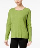 Eileen Fisher Organic Cotton/linen Blend Scoop-neck Sweater, Regular & Petite