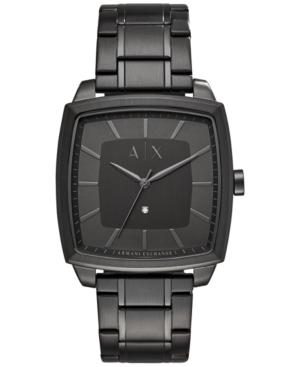 Ax Armani Exchange Men's Diamond Accent Black Stainless Steel Bracelet Watch 40x40mm Ax2361